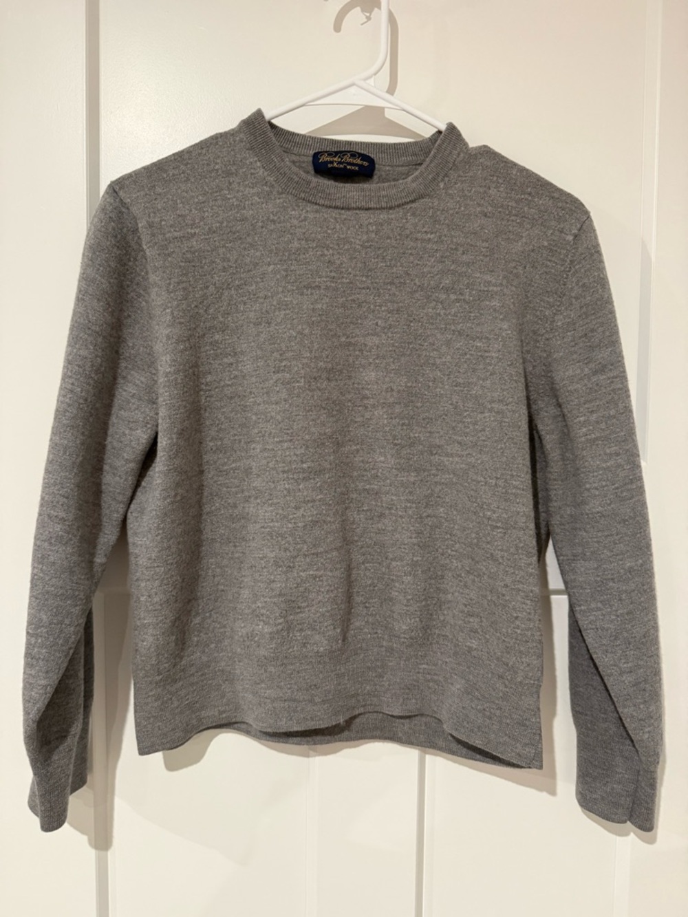 Brooks Brothers Gray Wool Crewneck Sweater